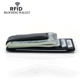 1st Layer Cowhide Credit Card Wallet Oil Wax Leather RFID Dollar Clip