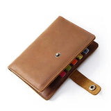 Men Travel Passport Holder Cow Leather Ticket Folder Passport Wallet Vintage