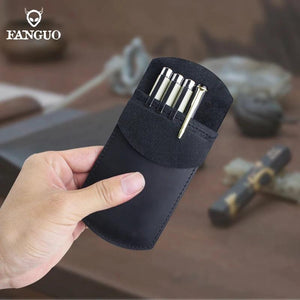 Leather Pen Bags For Clothes Pocket Doctor Nurse Staff Leakproof Pencil Pouch