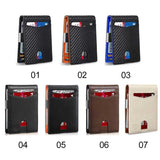 RFID Blocking Front Pocket Slim Wallet Mens Anti-scan Leather Wallet
