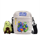 Rainbow Canvas Shoulder Bag Casual Messenger Sling Bag for Kids