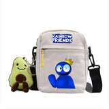 Rainbow Canvas Shoulder Bag Casual Messenger Sling Bag for Kids