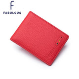 RFID Blocking Men's Wallet Litchi Texture Slim Front Pocket Bifold