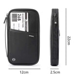 LADSOUL Portable Document Bag Waterproof RFID Passport Phone Bag
