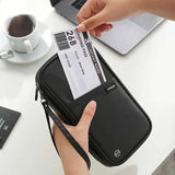 LADSOUL Portable Document Bag Waterproof RFID Passport Phone Bag
