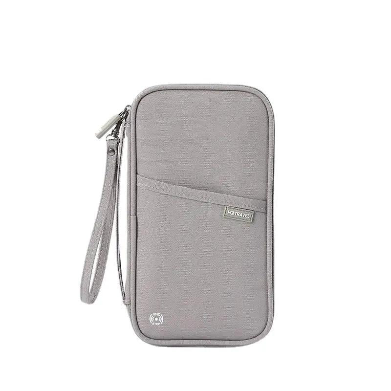 LADSOUL Portable Document Bag Waterproof RFID Passport Phone Bag