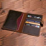 Personalized Leather Passport Cover for Men - Travel Engraved Covers