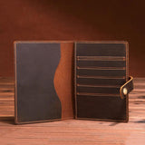 Personalized Leather Passport Cover for Men - Travel Engraved Covers