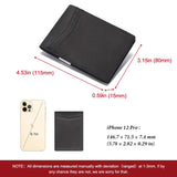 Men Leather Money Clip Slim Bifold Wallet ID Credit Holder