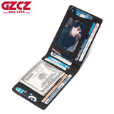 Men Leather Money Clip Slim Bifold Wallet ID Credit Holder