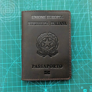 Custom Italian Passport Cover with Name Unisex Holder