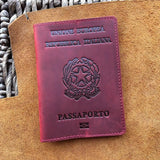 Custom Italian Passport Cover with Name Unisex Holder