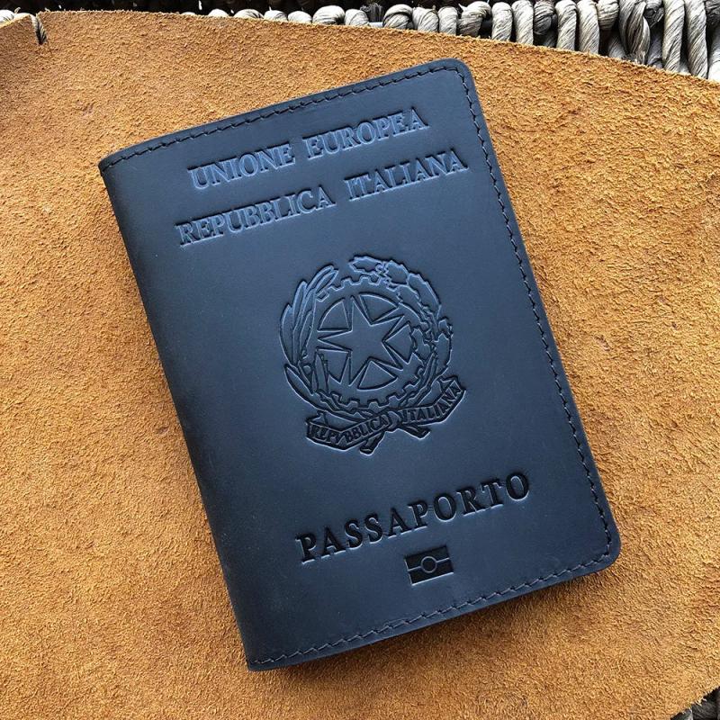 Custom Italian Passport Cover with Name Unisex Holder