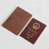 Vintage Leather Passport Wallet Holder