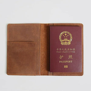 Vintage Leather Passport Wallet Holder