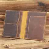 Vintage Leather Passport Case Travel Wallet Organizer