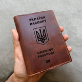 Ukraine Leather Passport Cover for Men