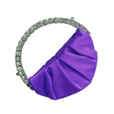 Rhinestone Circular Handle Evening Bag Women Clutch Party Purse