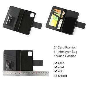 iPhone11 Leather Wallet Cover Zipper Case