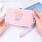 Lychee Pattern Ladies Wallet Clutch Handbag Purse