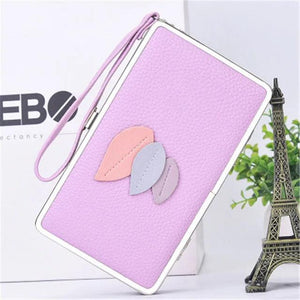 Lychee Pattern Ladies Wallet Clutch Handbag Purse