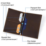Full Grain Leather Passport Holder Travel Wallet Passport Organizer