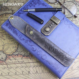 Leather Pen Case Cover Cowhide Pencil Pocket Portable Storage Pen Pouch Pencil B