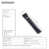 Leather Pen Case Cover Cowhide Pencil Pocket Portable Storage Pen Pouch Pencil B