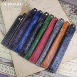 Leather Pen Case Cover Cowhide Pencil Pocket Portable Storage Pen Pouch Pencil B