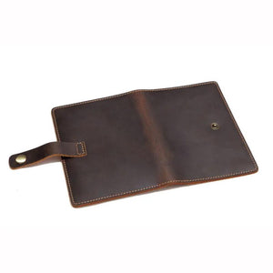 Genuine Leather Passport Cover Crazy Horse Cow Leather Travel Passport Holder