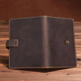 Genuine Leather Passport Cover Crazy Horse Cow Leather Travel Passport Holder