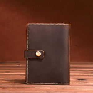 Genuine Leather Passport Cover Crazy Horse Cow Leather Travel Passport Holder