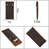 Retro Crazy Horse Cow Leather Watch Bag