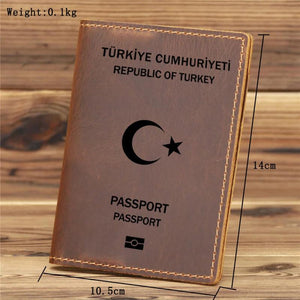 Men's Vintage Leather Passport Cover