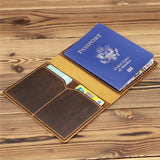 Men's Vintage Leather Passport Cover