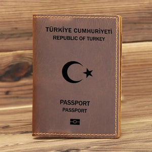 Men's Vintage Leather Passport Cover