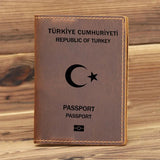 Men's Vintage Leather Passport Cover