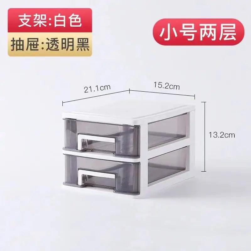 Yaxinya Storage Box Desktop Drawer Style Rack Transparent Classification Station