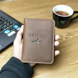 Personalized Leather Passport Cover - Gift for Him