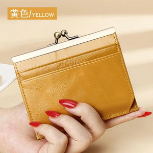 Vintage Oil Wax Leather Card Bag Multi-card Cover Credit Card Bag