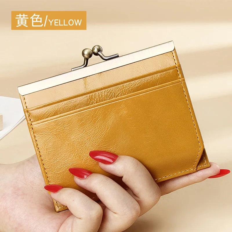 Vintage Oil Wax Leather Card Bag Multi-card Cover Credit Card Bag