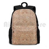Antique Persian Tabriz Rug Print Outdoor Hiking Backpack