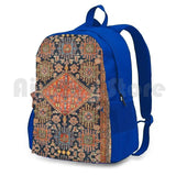 Hamadan Antique West Persian Rug Print Outdoor Hiking Backpack
