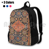 Hamadan Antique West Persian Rug Print Outdoor Hiking Backpack