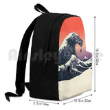 Great Wave Of Pugs Outdoor Hiking Backpack Waterproof Camping Travel