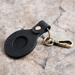 Personalized Leather Airtag Wallet holder Keychain Case