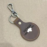 Personalized Leather Airtag Wallet holder Keychain Case