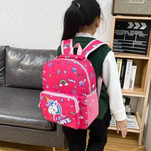 Preppy Cartoon Unicorn Backpack For Girls&Boy Dinosaur Schoolbag