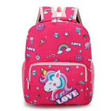 Preppy Cartoon Unicorn Backpack For Girls&Boy Dinosaur Schoolbag