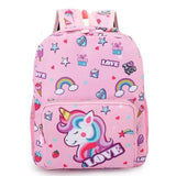 Preppy Cartoon Unicorn Backpack For Girls&Boy Dinosaur Schoolbag